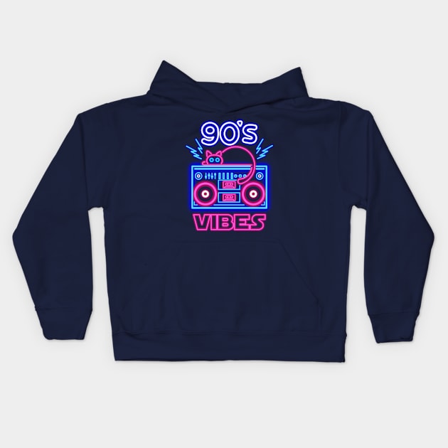 90s vibes Kids Hoodie by eriondesigns